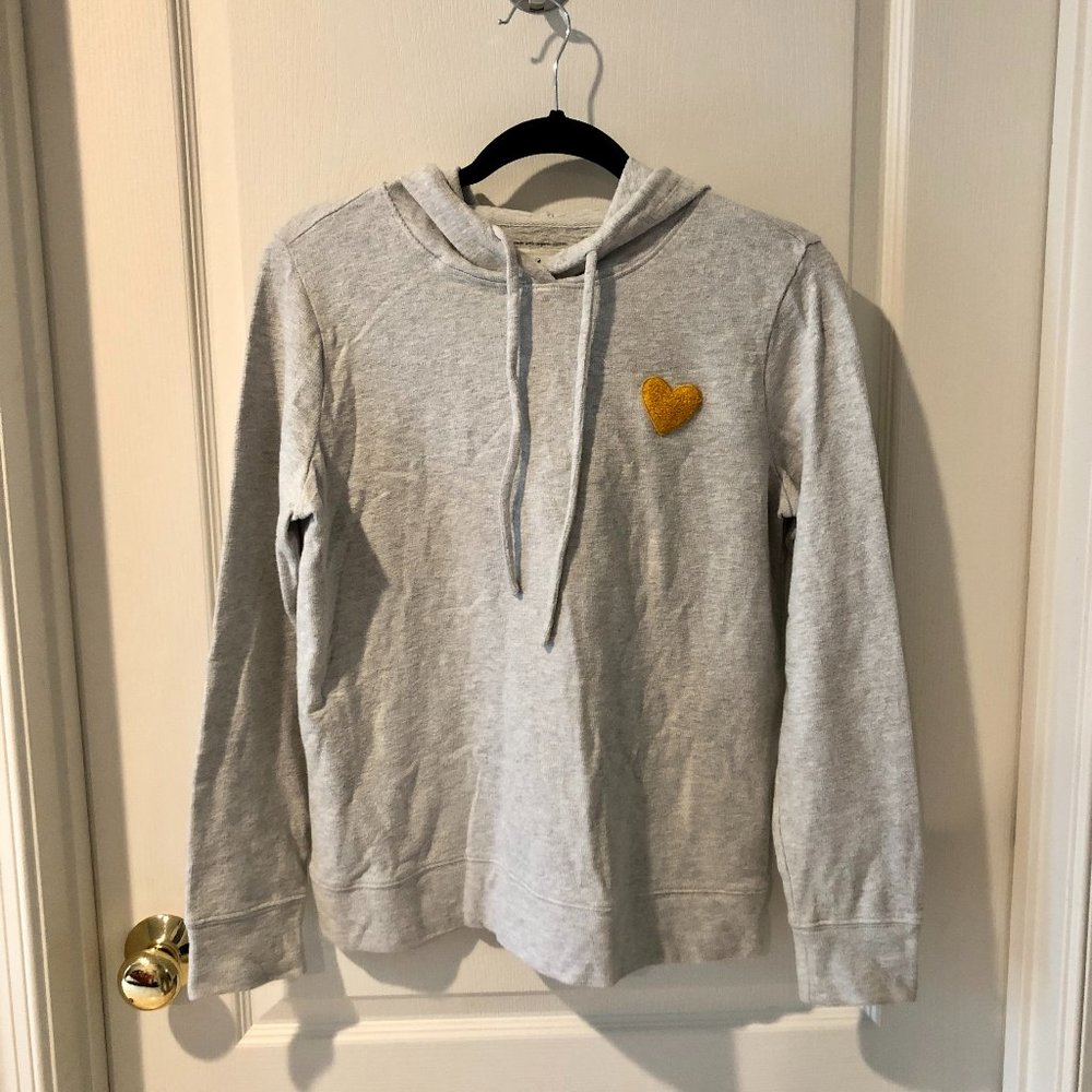 Lou & Grey Hoody w Yellow Heart (Sustainably-made)